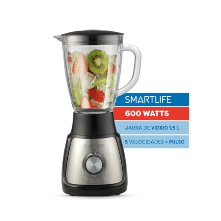 Licuadora Smartlife BL1055 Jarra Vidro 1.5 L 600W