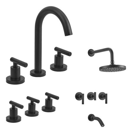 Set Grifería Baño Lavatorio Bidet Ducha Peirano Adra 90-166n