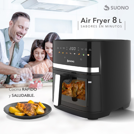 Freidora airfryer digital 8 lt Suono
