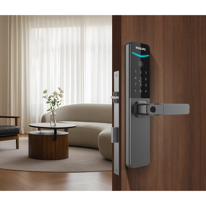 Cerradura Digital Philips Ddl615 Huella, Clave, Tarjeta, Bt - Vista 2