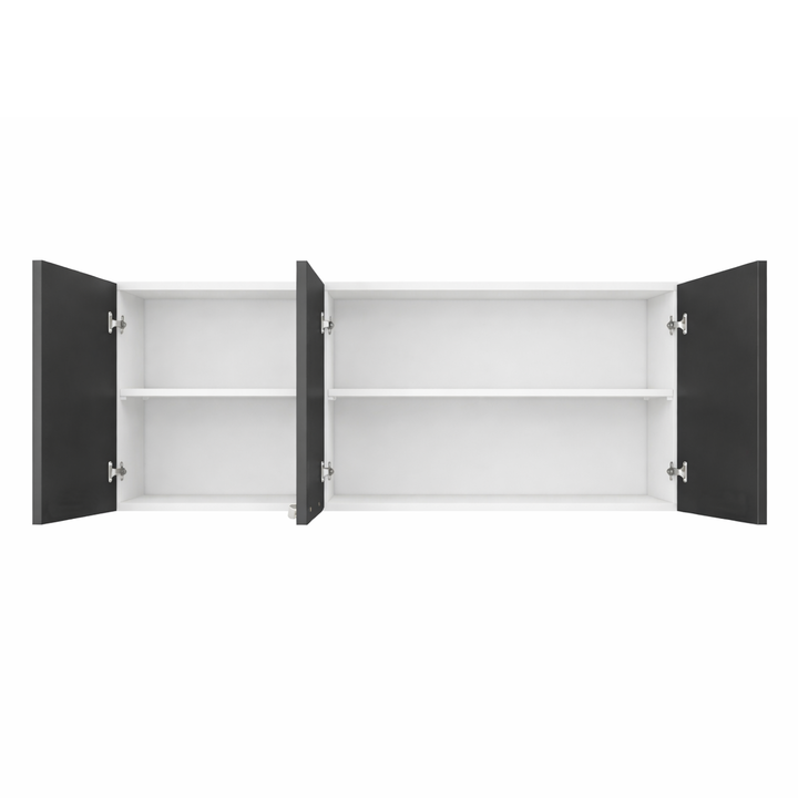 Alacena de 120cm Reforzada de 3 Puertas Grafito Blanco Maximo Acapulco - Vista 3