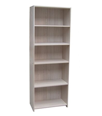 BIBLIOTECA 5 ESTANTES GRIS ANDINO