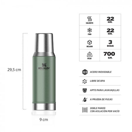 Termo Mate System Stanley Classic 800 Ml Verde (10-10296-017)