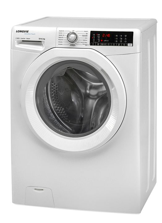 Lavasecarropas LONGVIE L3D41066DMB 10kg 1400RPM secado por calor inverter - Vista 3