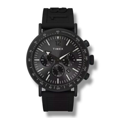 RELOJ ANALOGICO TIMEX STANDARD WATERBURY CRONOGRAPH, TODO NEGRO (RTX0671) (TW2V71900)