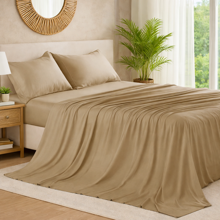 Sabanas Lisas 4 piezas cotton touch King Vison