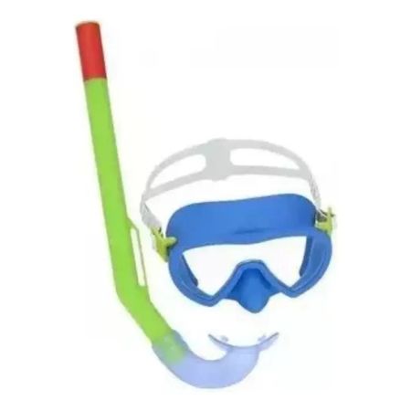 Set De Natacion Snorkel Antiparras Bestway 24036 Azul Celeste