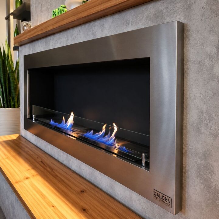 Chimenea París Acero Inoxidable a Bioetanol 140 CM - Vista 2