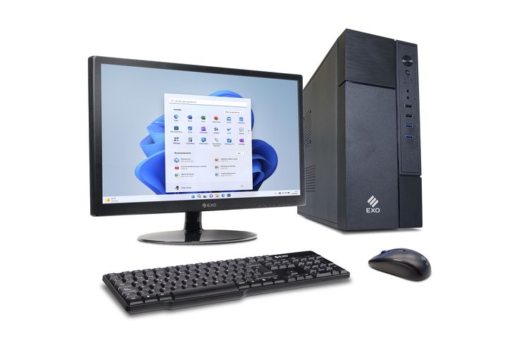 PC Intel I5-9400 8GB Ssd 256GB Wifi W11 + 18" Color Negro EXO - Vista 4