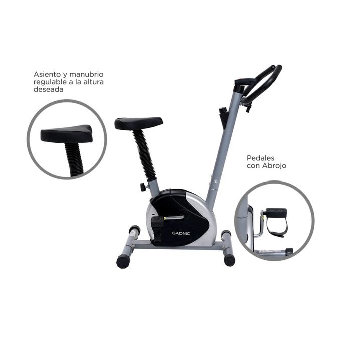 Bicicleta Fija Gadnic B-18 Hogareña Regulable 5 Programas Hasta 100kg Magnética - Vista 4