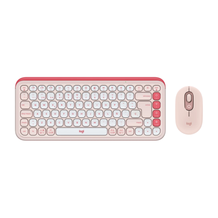 TECLADO + MOUSE LOGITECH SLIM MK470 WIRELESS (C:ROSA)