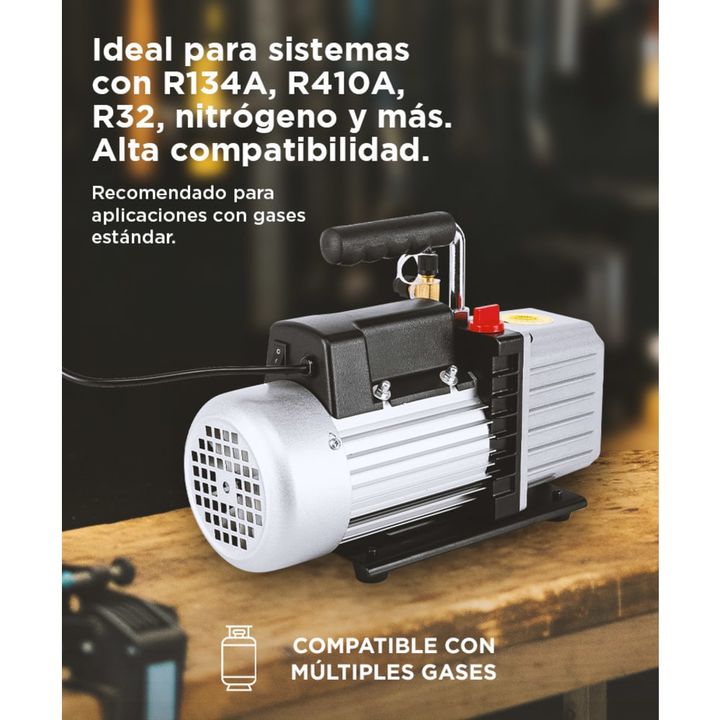 Bomba de Vacío Gadnic 120L/Min 2 CFM Dos Etapas 1720 rmin Diseño Antirretorno - Vista 4