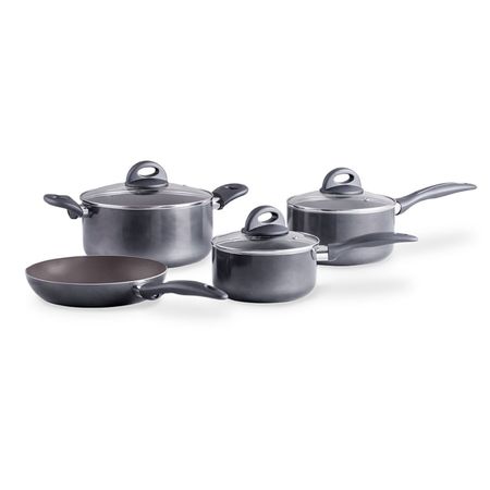 Batería de Cocina Brinox Cerámica Smart Plus 7 Piezas Gris