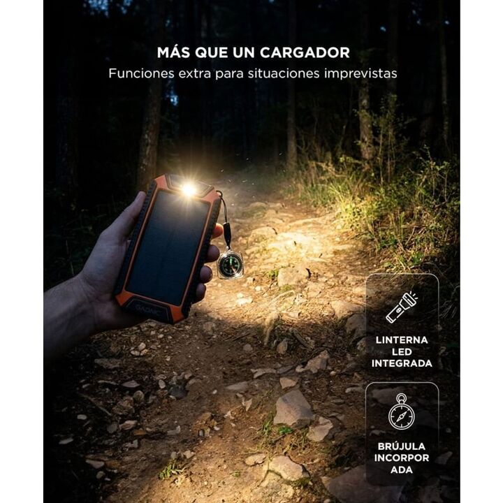 Cargador de Batería Solar Gadnic Power Bank Inalámbrico - Vista 5