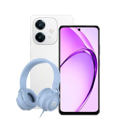 Combo Oppo A60 8+256GB White + Auricular Dekkin Vincha USB-C Celeste