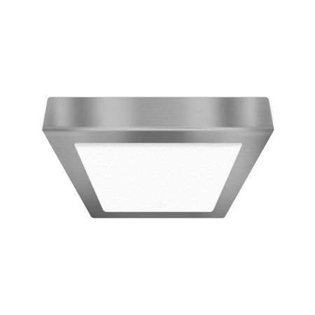 Aplique Plafon Techo Cuadrado Neutro 18w Plata