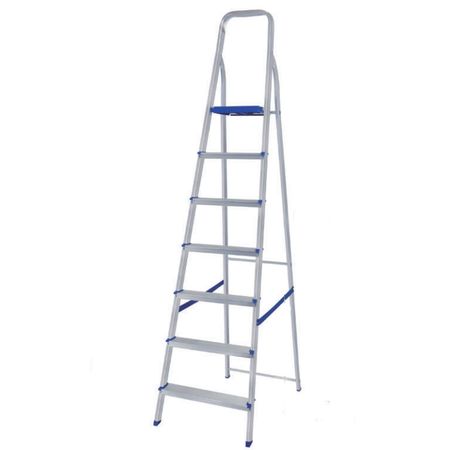 Escalera 7 Escalones Aluminio 1.76 Metros Mor 5105