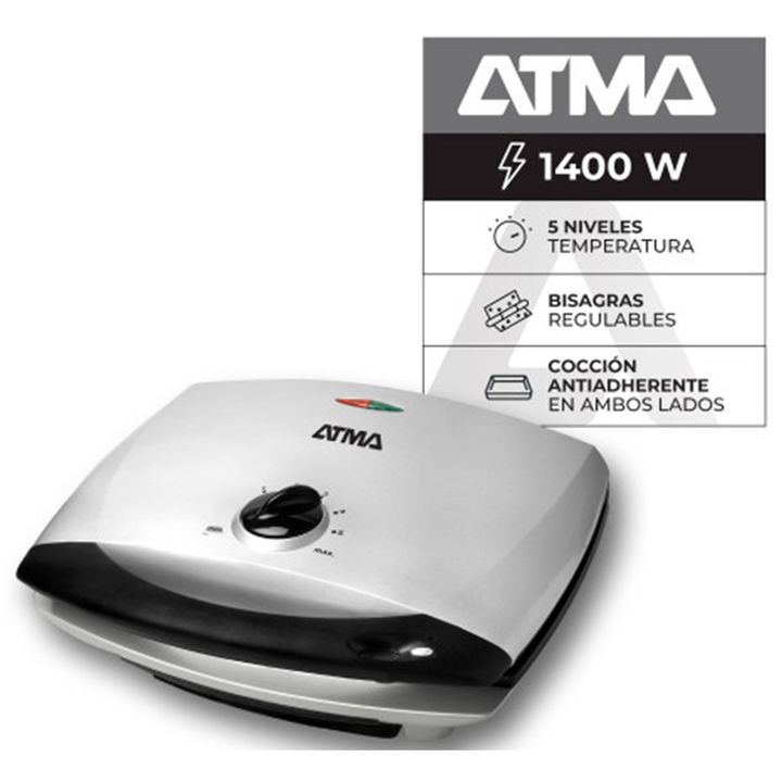 PARRILLA ELECTRICA ATMA PG4720 C/ DOBLE TAPA - 4600160 - Vista 1