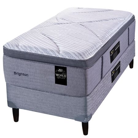 Colchon y Sommier King Koil Brighton 1 Plaza y Media 90x190cm Resortes Pocket Europillow Viscoelastico