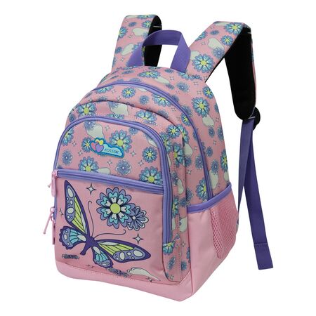 Mochila Kossok Glossy Escolar Premium Mariposas Liso