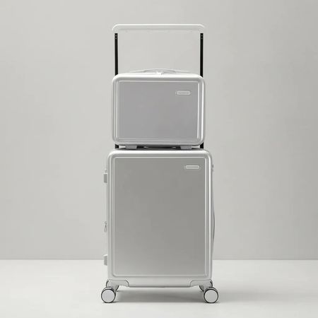 Set De Valijas Skora Hard 20 Pulg Y Beauty Case Plata 41454