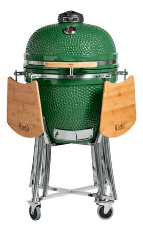 Parrilla Kamado Bbq Grill Kadu K23 Ahumador Ceramico Verde