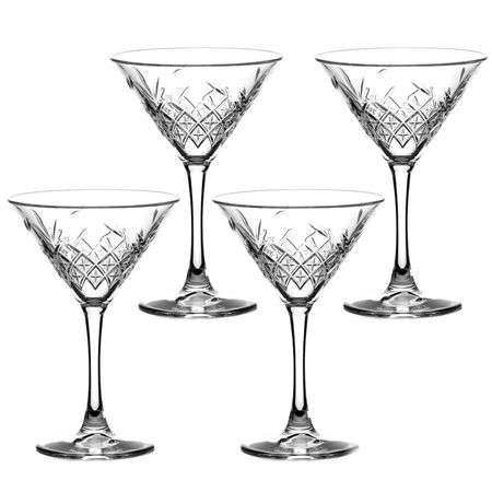 Copa Martini Trago Set x 4 unid Vaso con pie Vidrio Timeless Pasabahce 