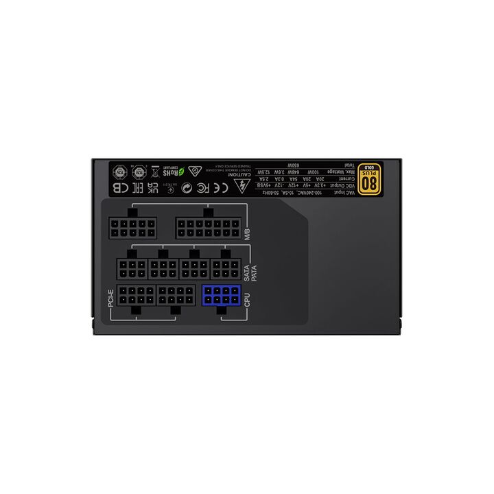 Fuente 650W Gamemax 80 Plus Gold GX650M - Vista 3