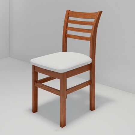 Silla Corpus Horizontal Asiento Tapizado Ecocuero Blanco Inmacol Cod: 350 Lustre Castaño