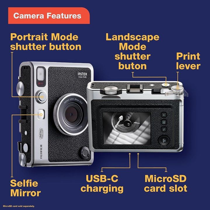 Cámara Híbrida Fujifilm Instax Mini Evo Marrón - Vista 2