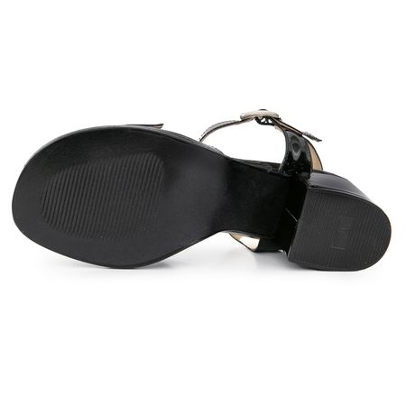 SANDALIA INDORA NEGRA CHAROL