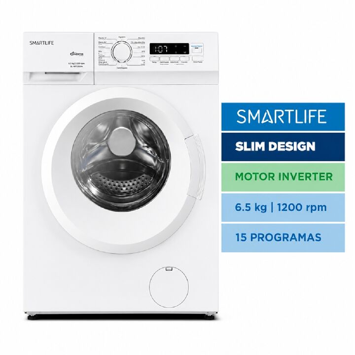 Lavarropas Inverter Smartlife 6.5Kg C/Frontal SL-WM26I0651200W - Vista 6