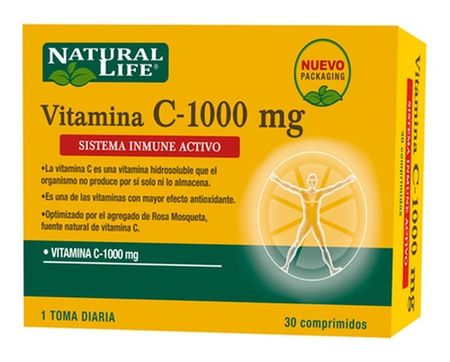 Natural Life Vitamina C 1000mg Antioxidante X 30 C