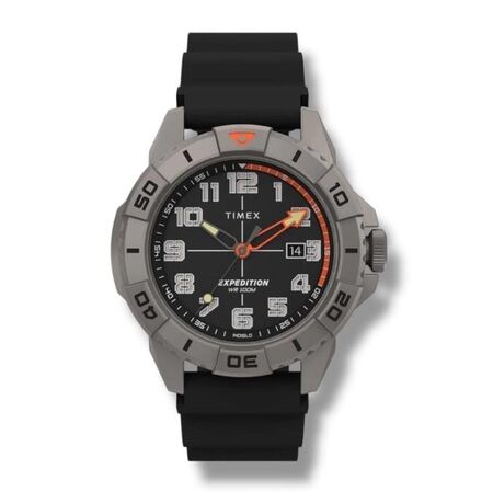 RELOJ ANALOGICO TIMEX MALLA CUERO NEGRO, FONDO NEGRO, CRONOGRAPH, CALENDARIO (RTX0655) (TW2V43700)