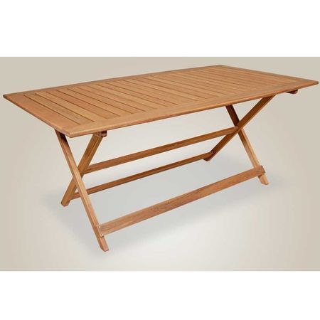 Mesa Rectangular Tucán Max 1.80 Mts Plegable Ecomadera Eucaliptus Impregnado