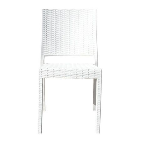Silla de Rattan Avelino 105/HK128 Reforzada Blanca Exterior