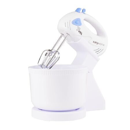BATIDORA DE PIE KANJI KJH-PL0300HMB01 CON BOWL 300 WTS 7 VELOCIDADES BLANCA