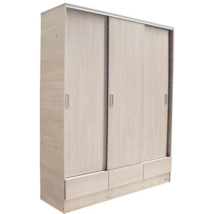 Placard Ropero Max 3 Puertas Corredizas Guardaropa Moderno 2m x 1.8m Gris Platinum - Vista 1