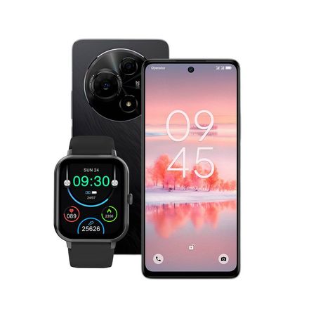 Combo TCL 60 Pro NXT Paper 5G 8+512GB Dark Black + Smartwatch Dekkin 1.83"