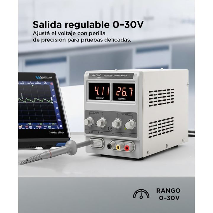 Fuente De Alimentación Gadnic 305D Potente 30V 5 Amps Laboratorio - Vista 3