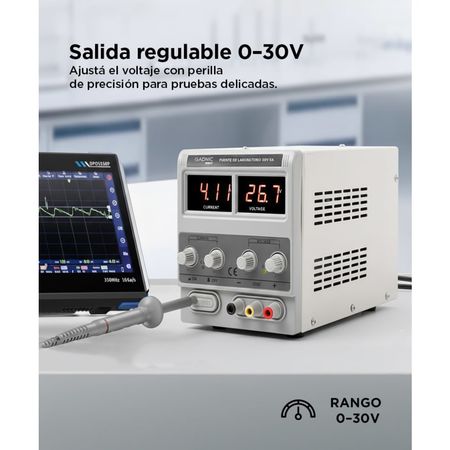 Fuente De Alimentación Gadnic 305D Potente 30V 5 Amps Laboratorio