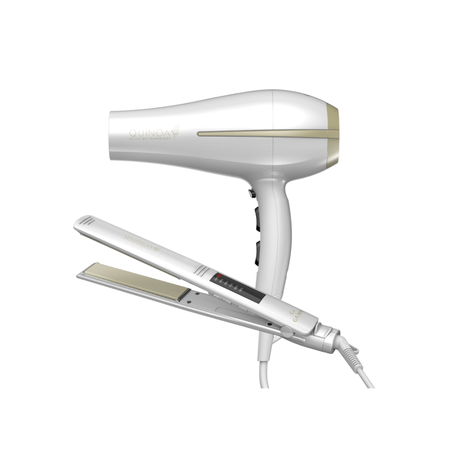 Combo Planchita  Secador de Pelo Gama Elegance Led Quinoa
