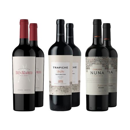 Vinos Tintos Malbec Seleccion I x 6 Con Estuche