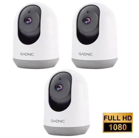 Kit x3 Cámaras de Seguridad Gadnic IP Motorizada 3MP Full HD Visión Nocturna