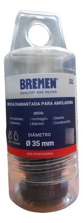 Broca Diamantada Bremen 35mm para Amoladora