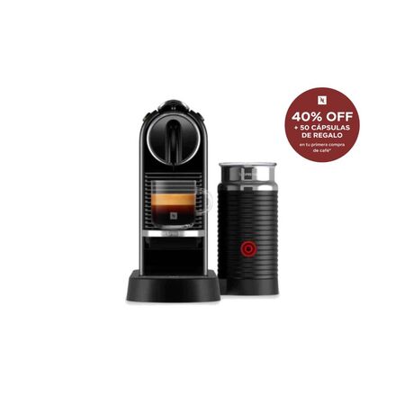 Cafetera Nespresso Citiz Milk Black Curva + Aeroccino D123-AR-BK-NE2-LOCAL