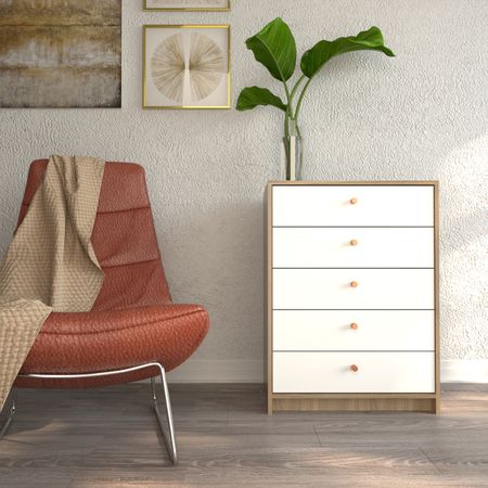 Chiffonier 5 Cajones Tables Cod: 6058 Olmo Finlandes-Everest