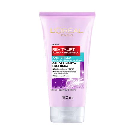 Loreal Revitalift Gel de Limpieza Anti Brillo 150 ml