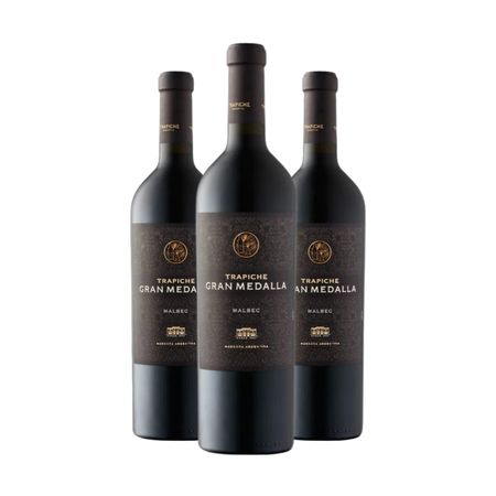 Vino Tinto Trapiche Gran Medalla Malbec 750 ml Caja x 3