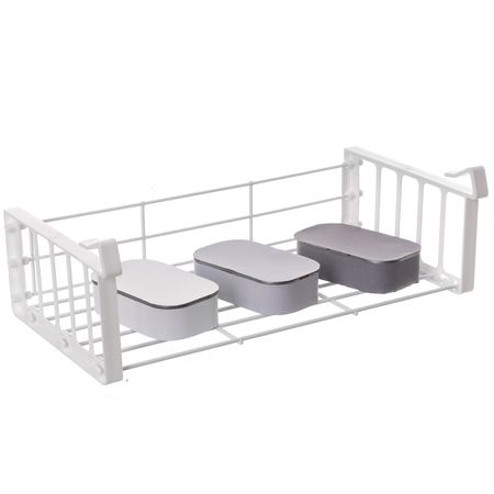 Estante organizador Cocina Soporte Guarda Optimiza Metaltru Blanco
